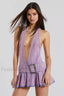 Malibu Plunge Stylish Mini Dress S / Purple
