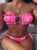 Marble Tie Back Bikini Set