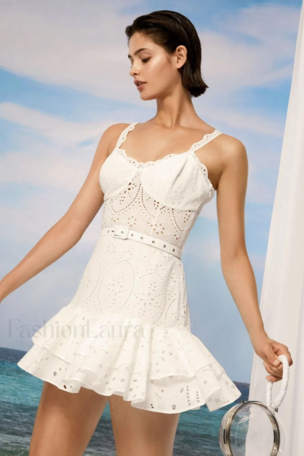 Marianne Elegant Short Dress S / White