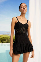 Marianne Elegant Short Dress S / Black