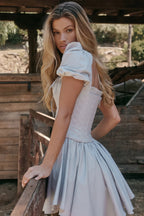 Maribel Broderie Stylish Corset Mini Dress
