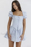 Maribel Broderie Stylish Corset Mini Dress XS / Soft Blue