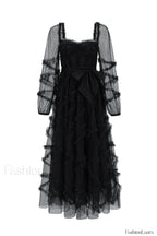 Maryam Sweetheart Stylish Belted Maxi Dress S / Black