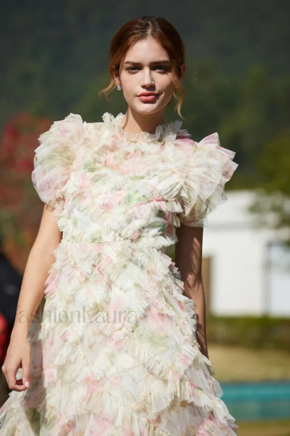 Maxine Floral Embroidery Charming Sleeveless Maxi Dress