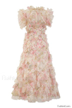 Maxine Floral Embroidery Charming Sleeveless Maxi Dress