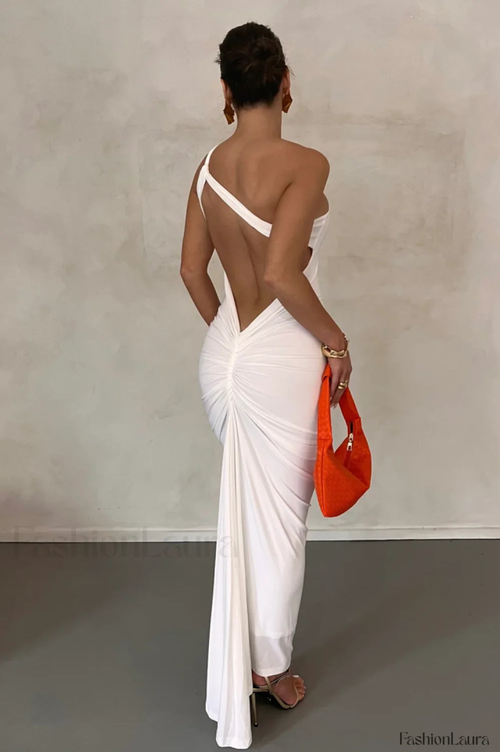 Melina Elegant Maxi Dress S / White