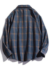 Men’s Checkered Long Sleeve Button Shirt Shirts
