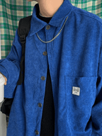 Men’s Corduroy Loose Button Down Shirt Tops&Tees