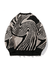Men’s Crew Neck Jacquard Knit Sweater Sweaters