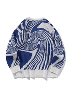 Men’s Crew Neck Jacquard Knit Sweater Sweaters
