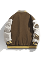 Men’s Embroidery Button Up Varsity Jacket Jackets