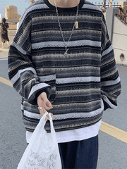 Men’s Pocket Striped Knit Sweater Sweaters