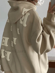 Men’s Alphabet Graphic Pullover Hoodie Beige / M Sweatshirts & Hoodies L