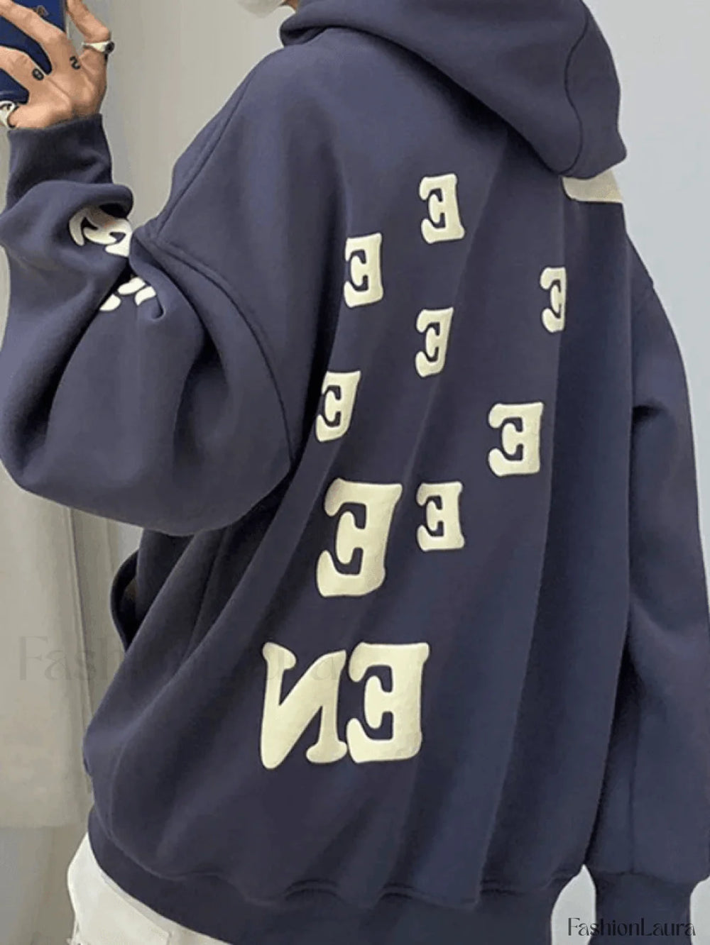 Men’s Alphabet Graphic Pullover Hoodie Gray / M Sweatshirts & Hoodies L