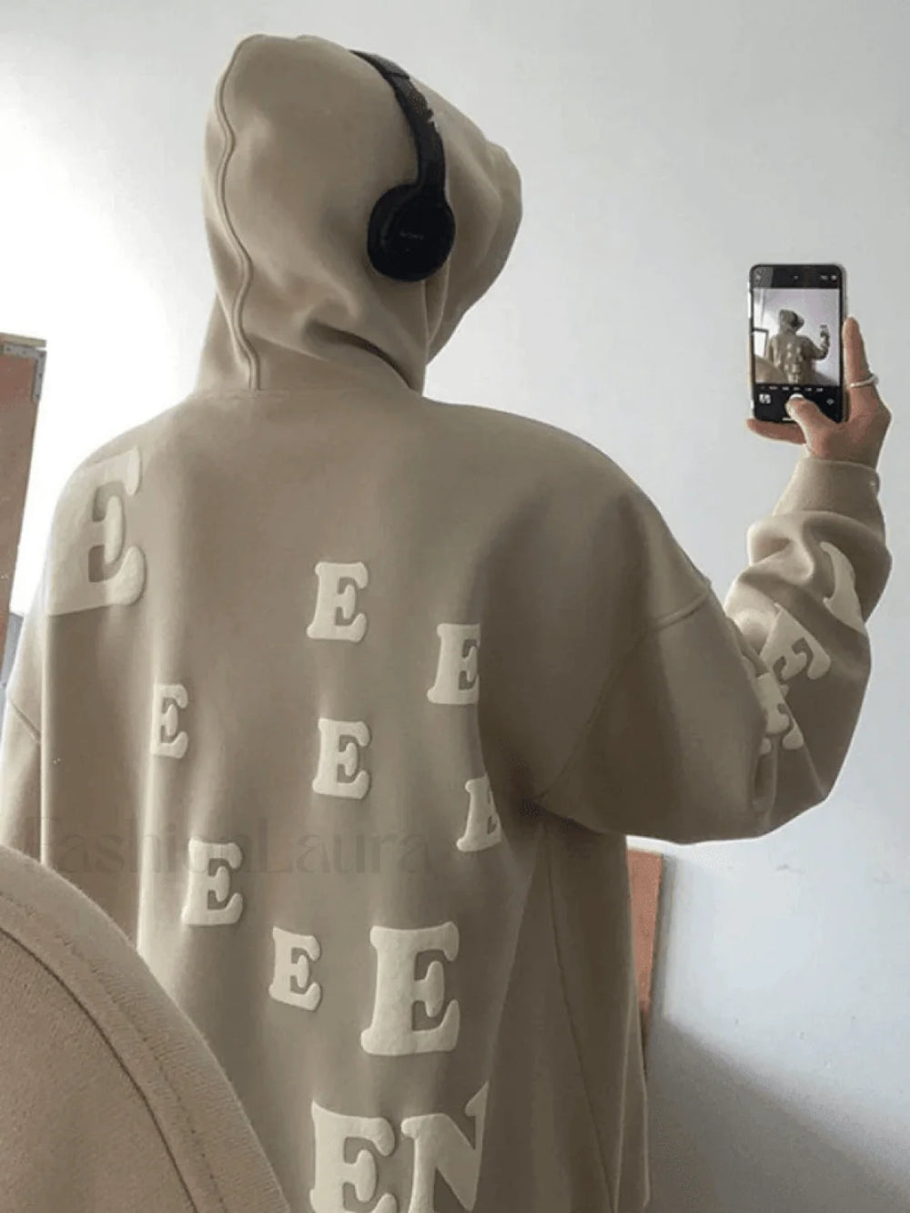 Men’s Alphabet Graphic Pullover Hoodie Sweatshirts & Hoodies L
