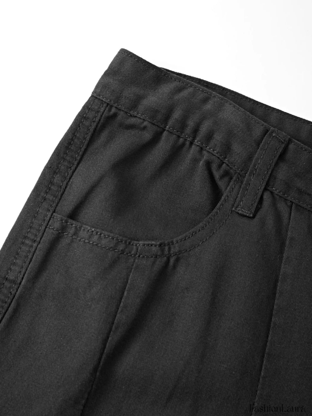 Men’s Cargo Pocket Patched Straight Leg Jeans loose jeans