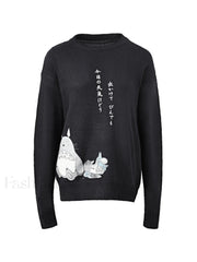 Men’s Cartoon Long Sleeve Knit Sweater Sweaters