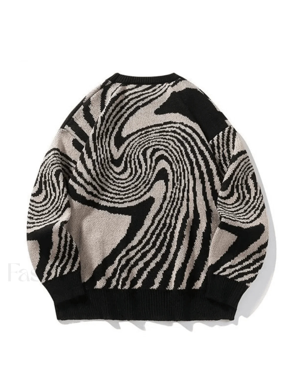 Men’s Crew Neck Jacquard Knit Sweater Sweaters