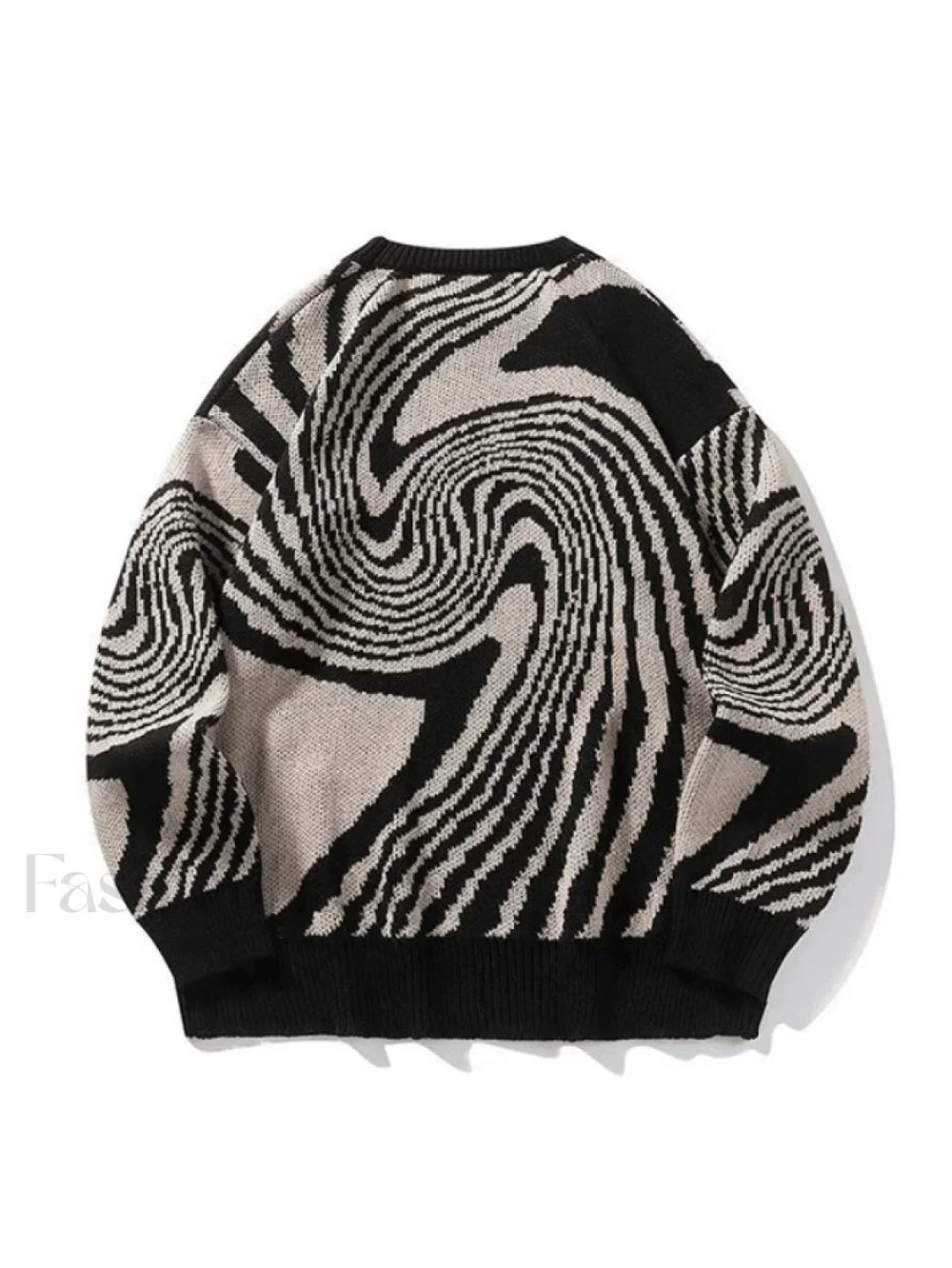 Men’s Crew Neck Jacquard Knit Sweater Sweaters