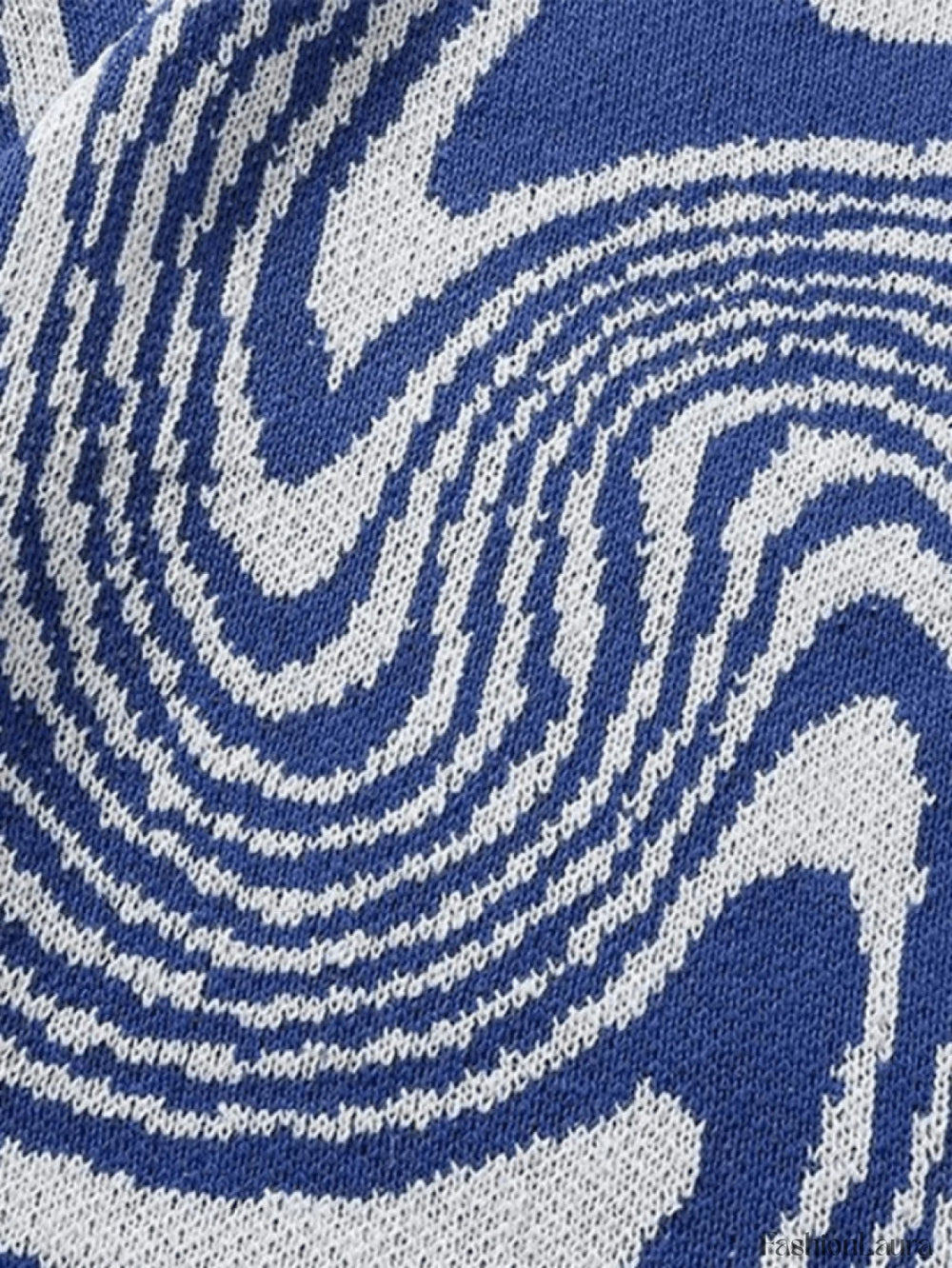 Men’s Crew Neck Jacquard Knit Sweater Sweaters