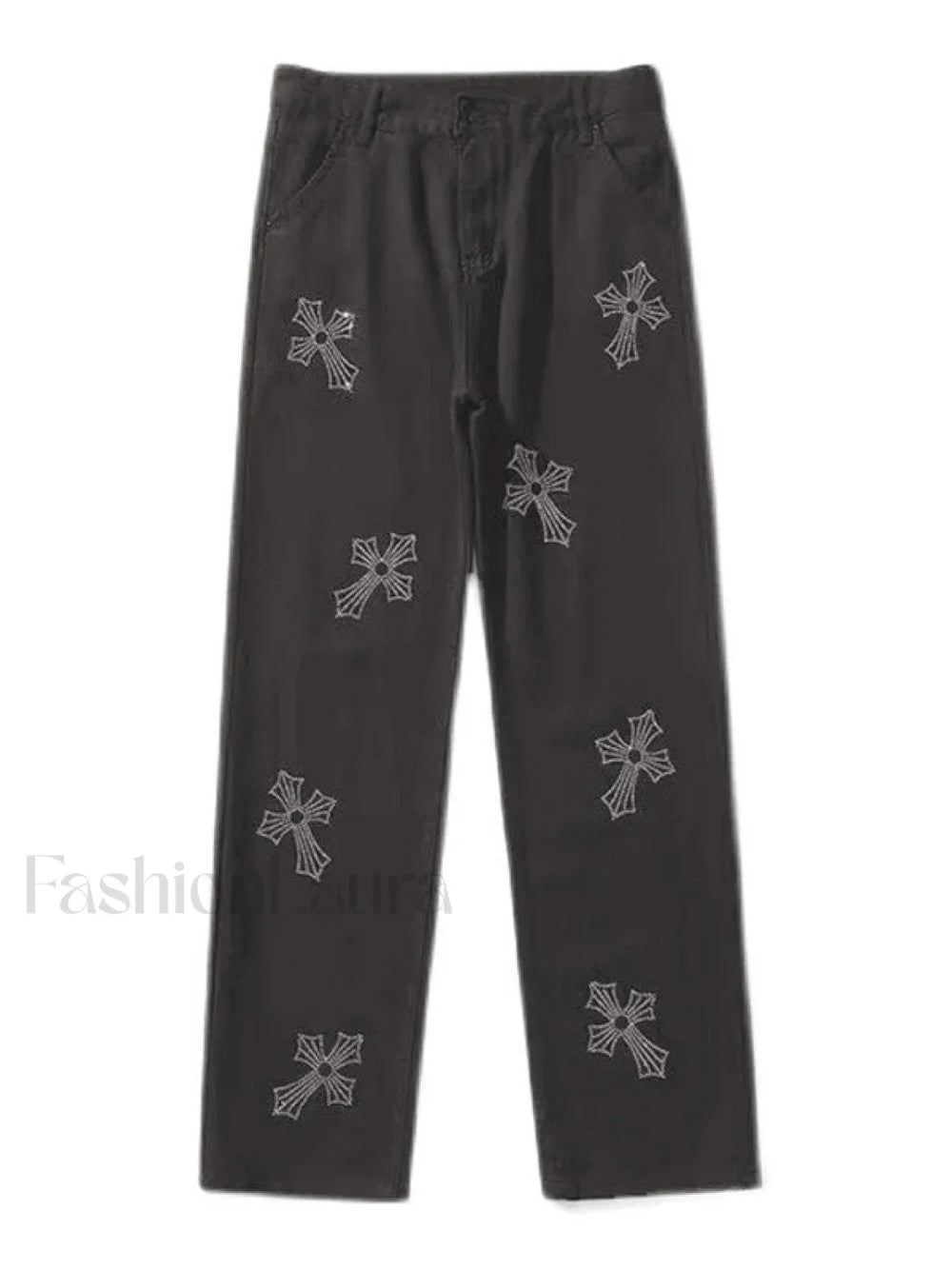 Men’s Cross Rhinestone Loose Fit Jeans Slim jeans