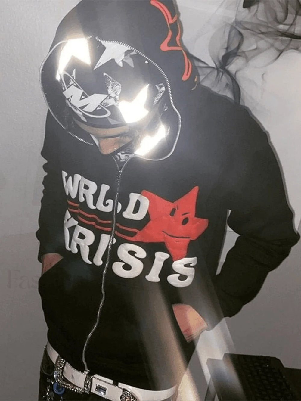 Men’s Logo Star Graphic Zip Up Hoodie Black / M Sweatshirts & Hoodies L