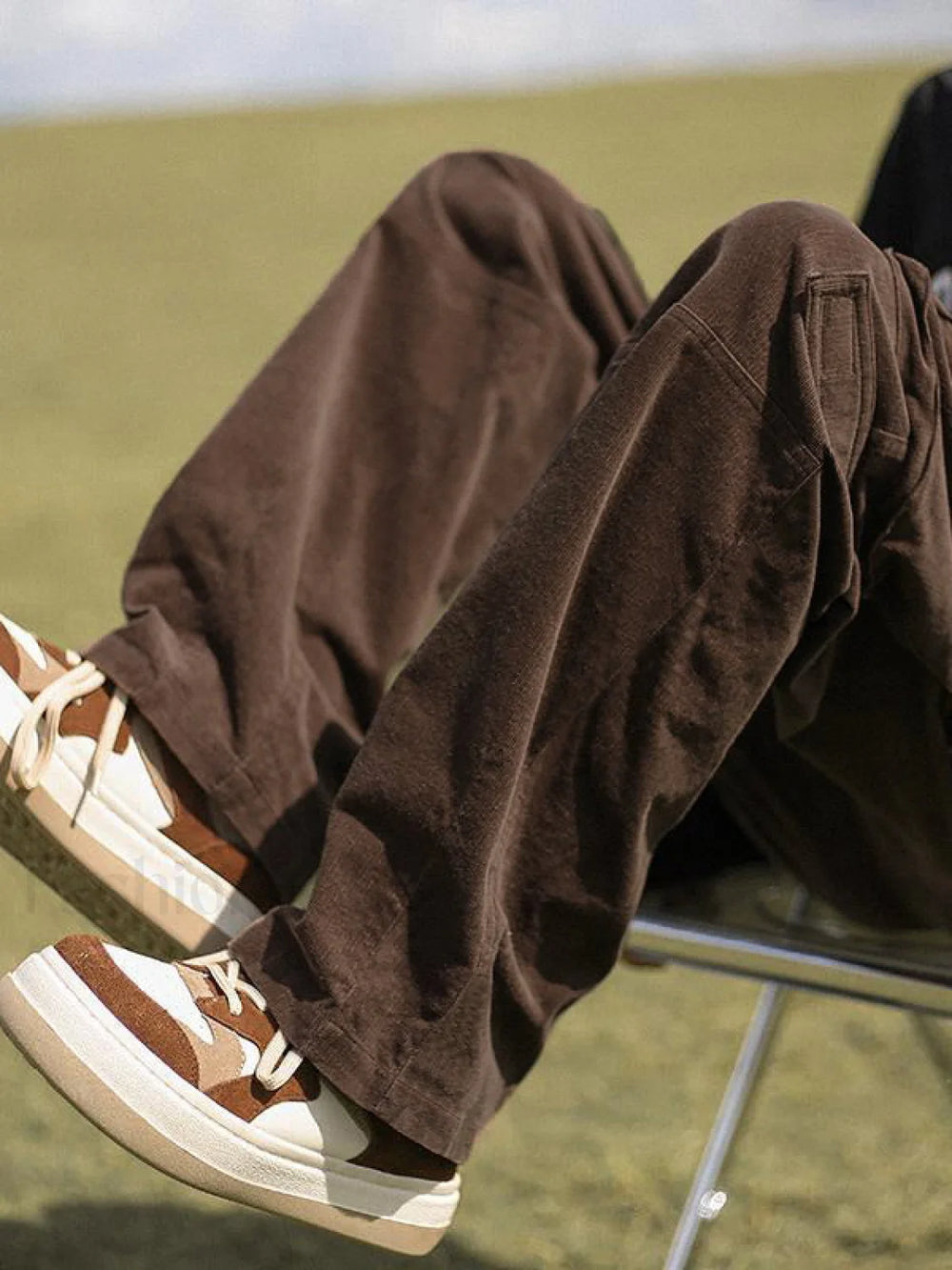 Men’s Patch Pocket Vintage Straight Cargo Pants Cargo Pants