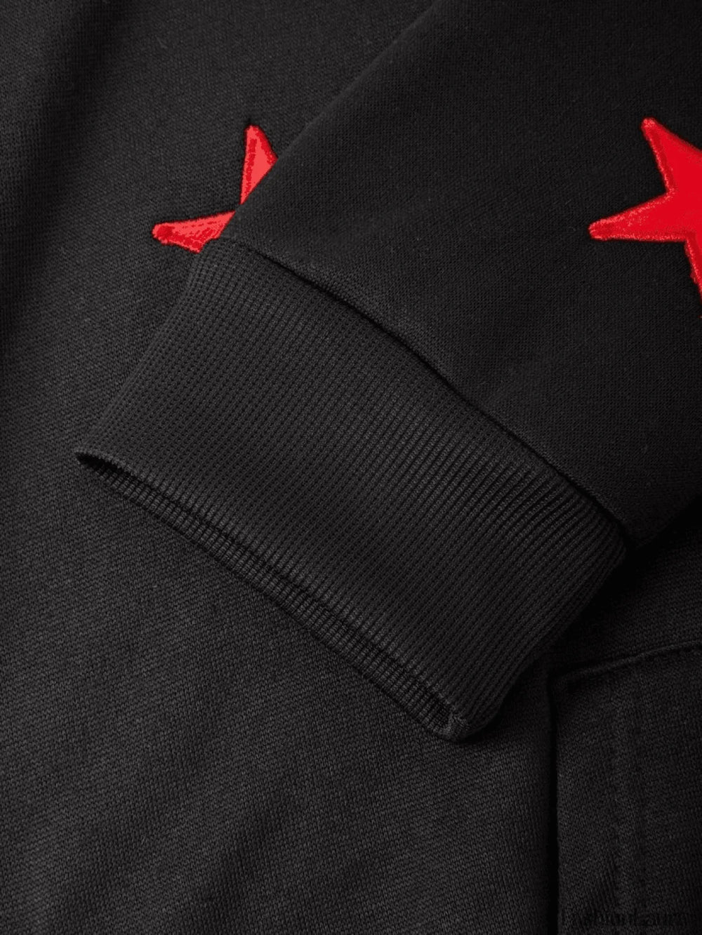 Men’s Patch Star Zip Up Hoodie Sweatshirts & Hoodies L