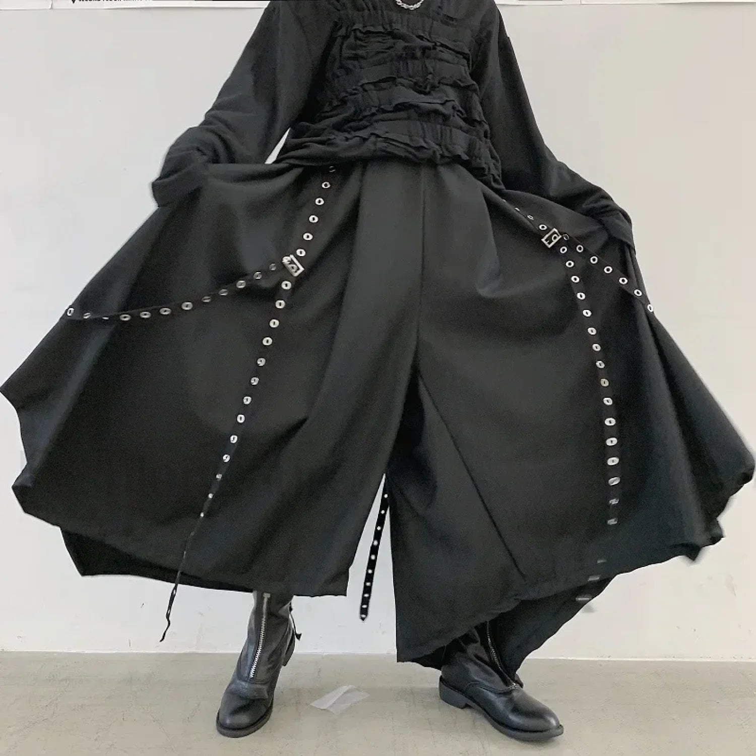 Men’s Ribbon Dark Pants for Halloween One Size / Black
