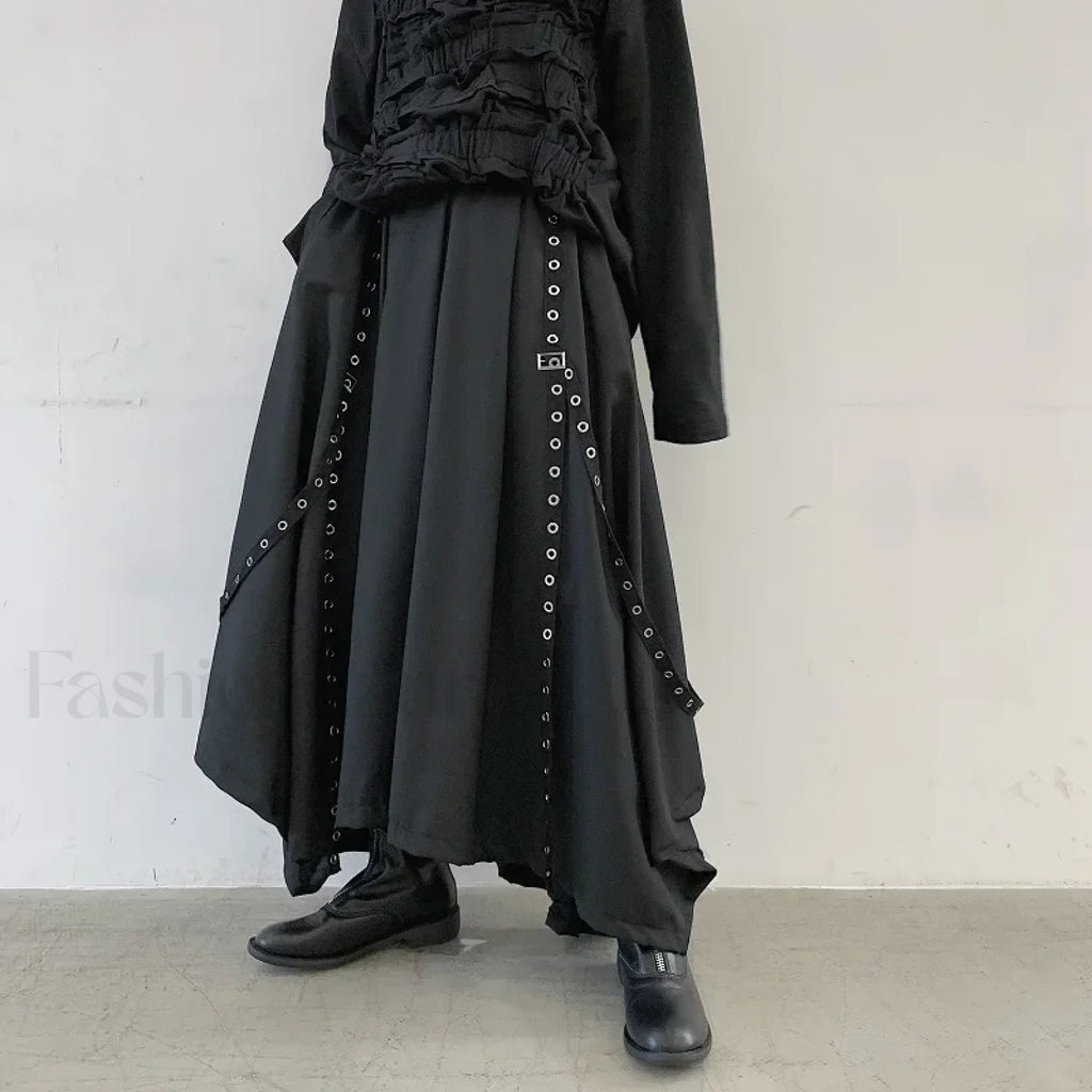 Men’s Ribbon Dark Pants for Halloween One Size / Black