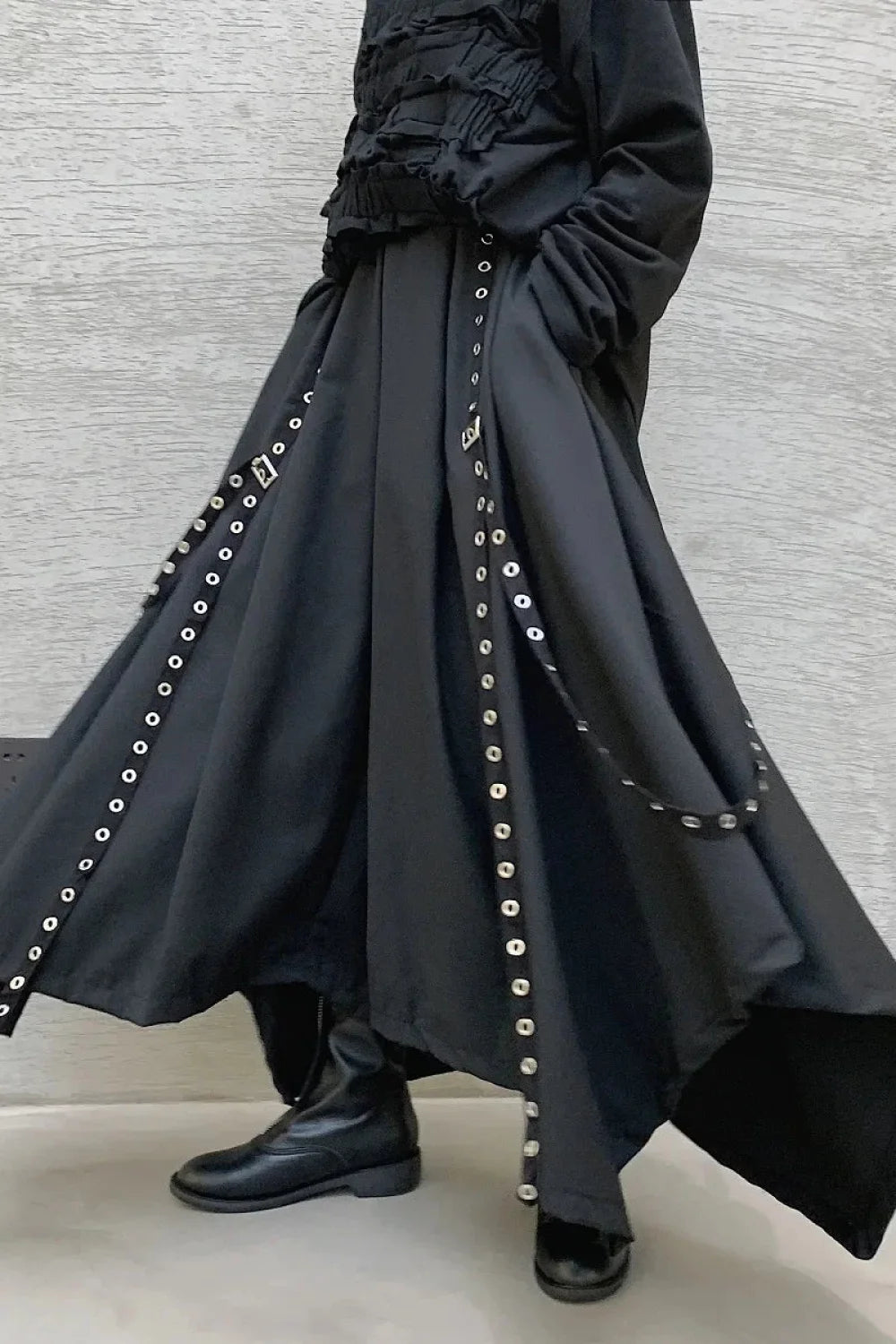 Men’s Ribbon Dark Pants for Halloween One Size / Black
