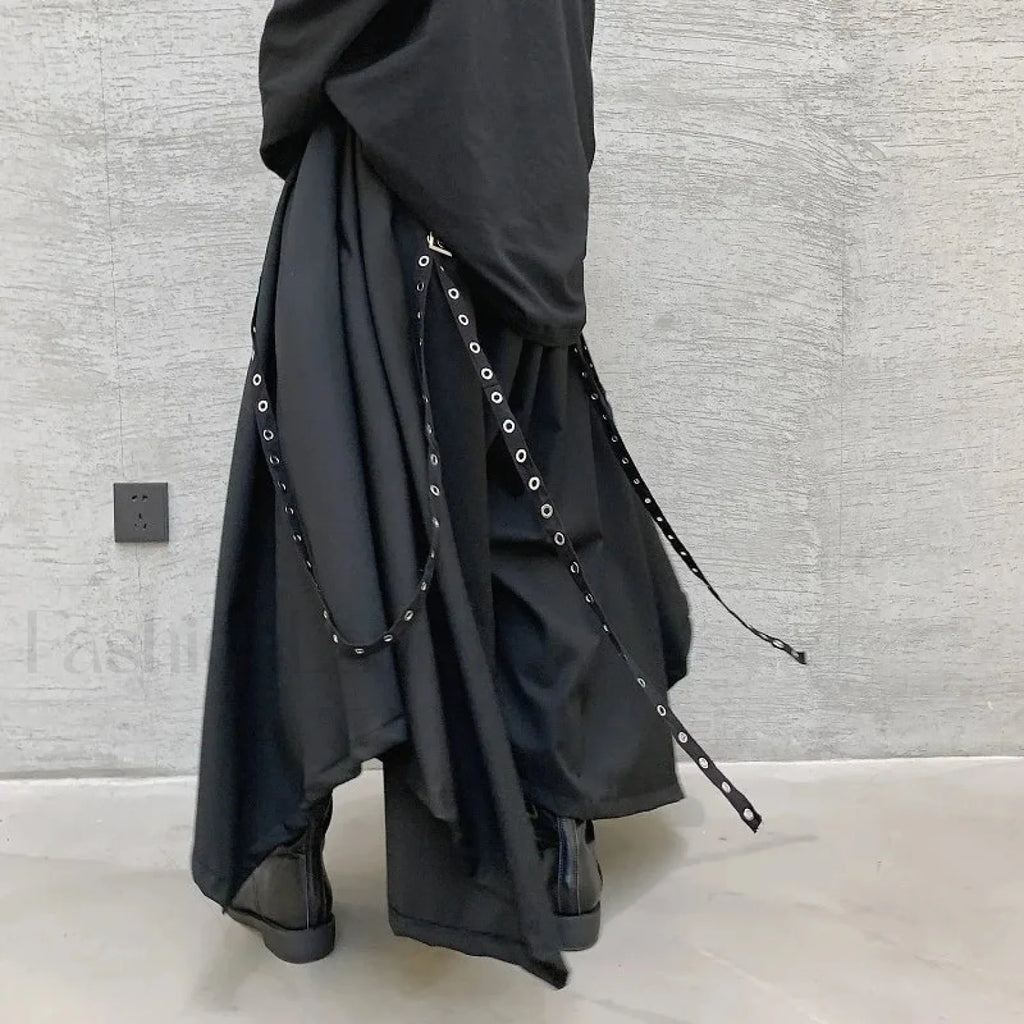 Men’s Ribbon Dark Pants for Halloween One Size / Black
