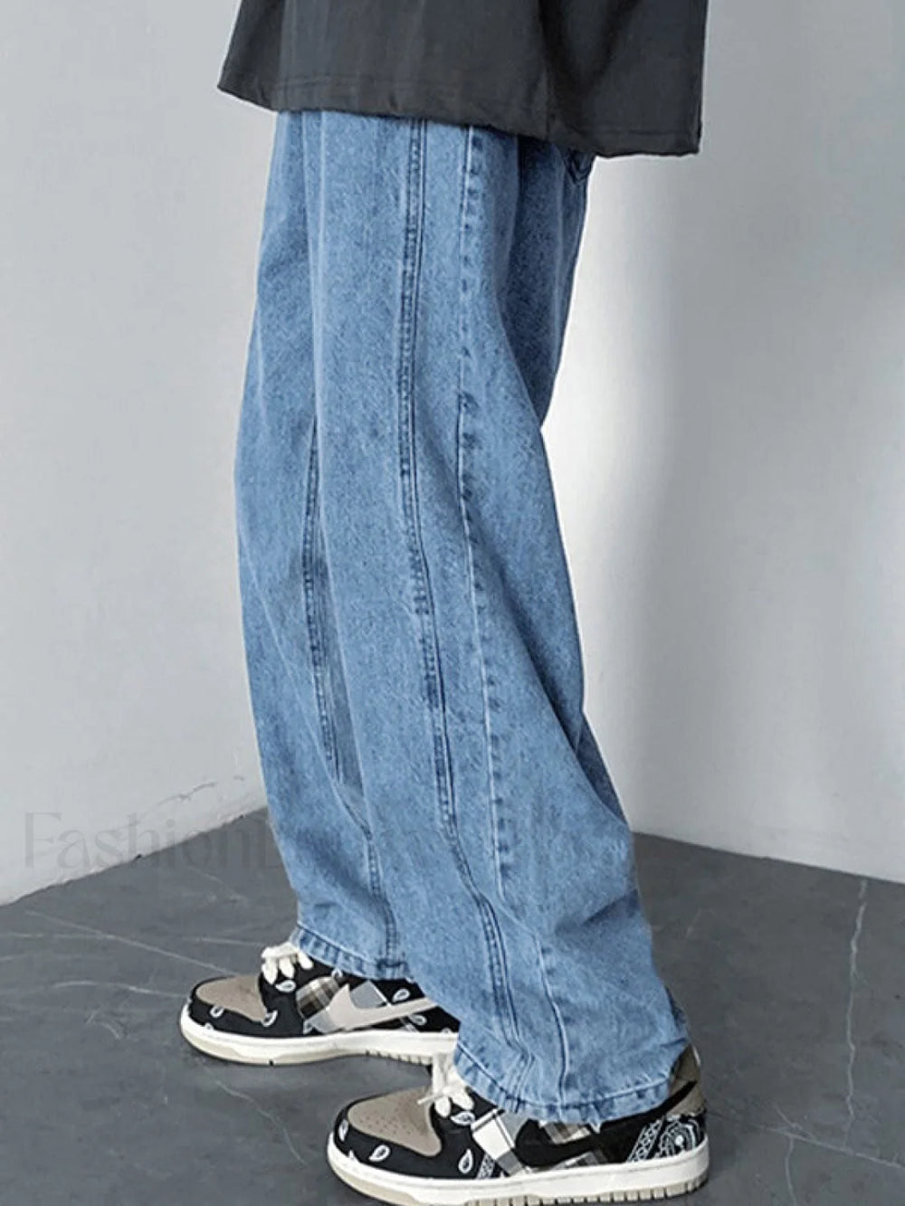 Men’s Vintage Washed Loose Jeans loose jeans