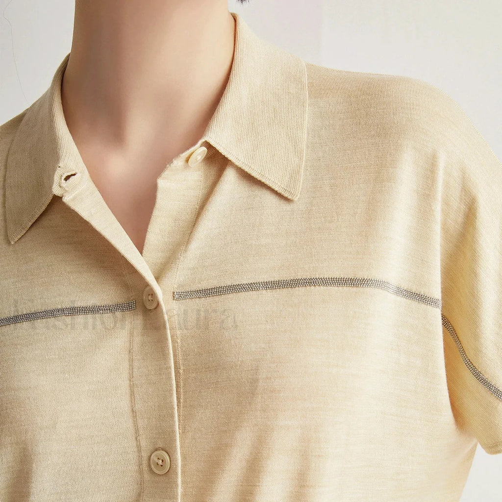 Merino Wool Silk High End T Shirt