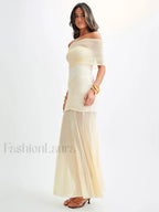 Mesh Double Layer Maxi Dress