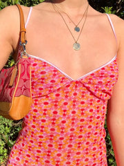 Mesh Floral Mini Dress Mini Dresses