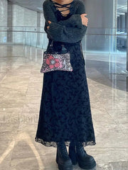 Mesh Paneled Floral Maxi Dress Maxi Dresses