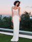 Mesh Patchwork Bodycon Maxi Dress White / S