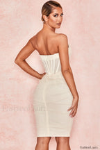 Mesh Strapless Stylish Corset Dress