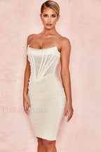 Mesh Strapless Stylish Corset Dress
