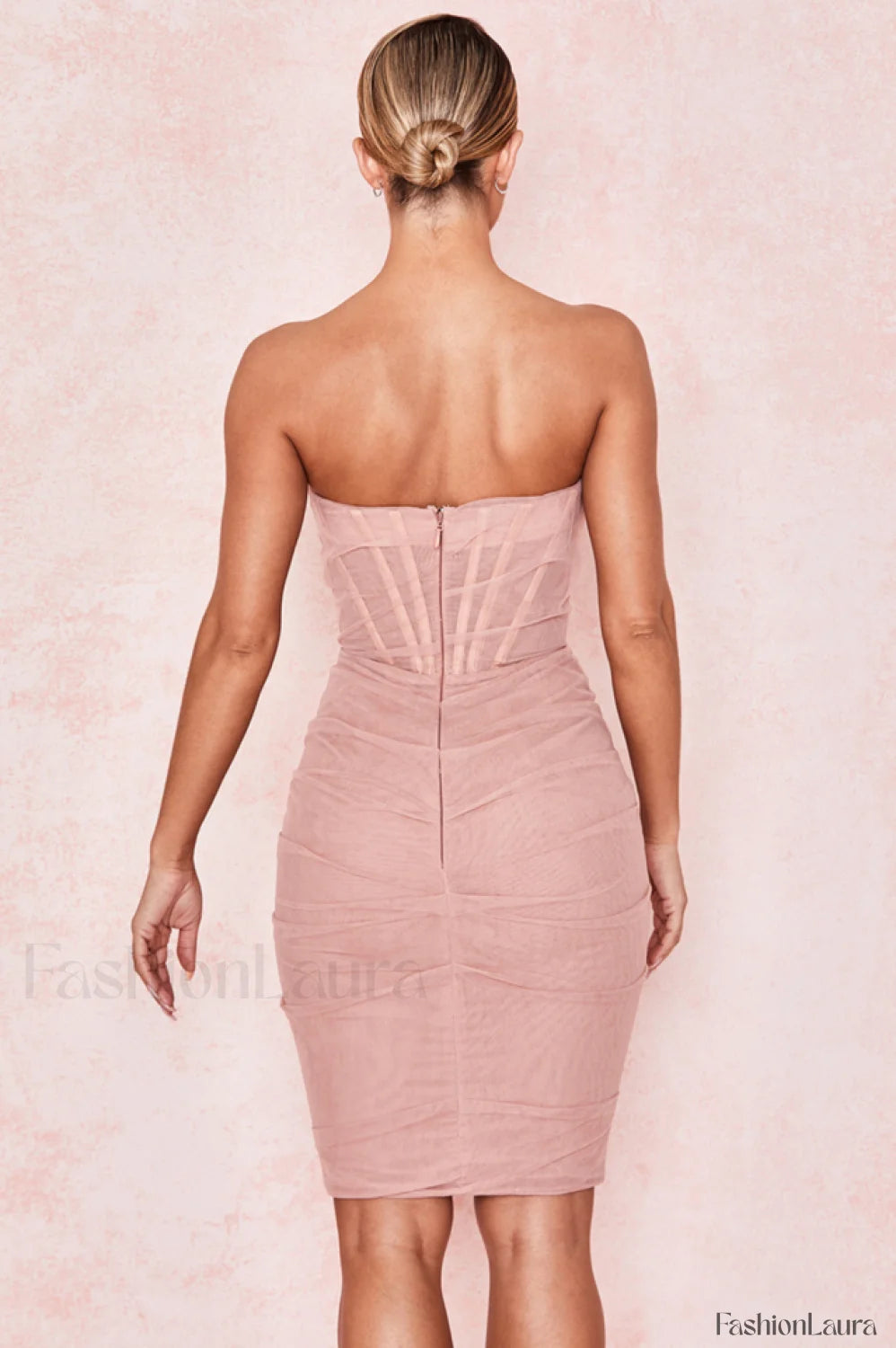 Mesh Strapless Stylish Corset Dress