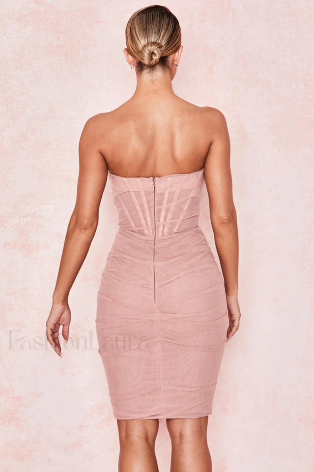 Mesh Strapless Stylish Corset Dress