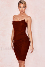 Mesh Strapless Stylish Corset Dress