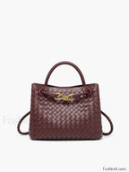 Metal Twist Detail Handle Bag Burgundy / One Size Bag