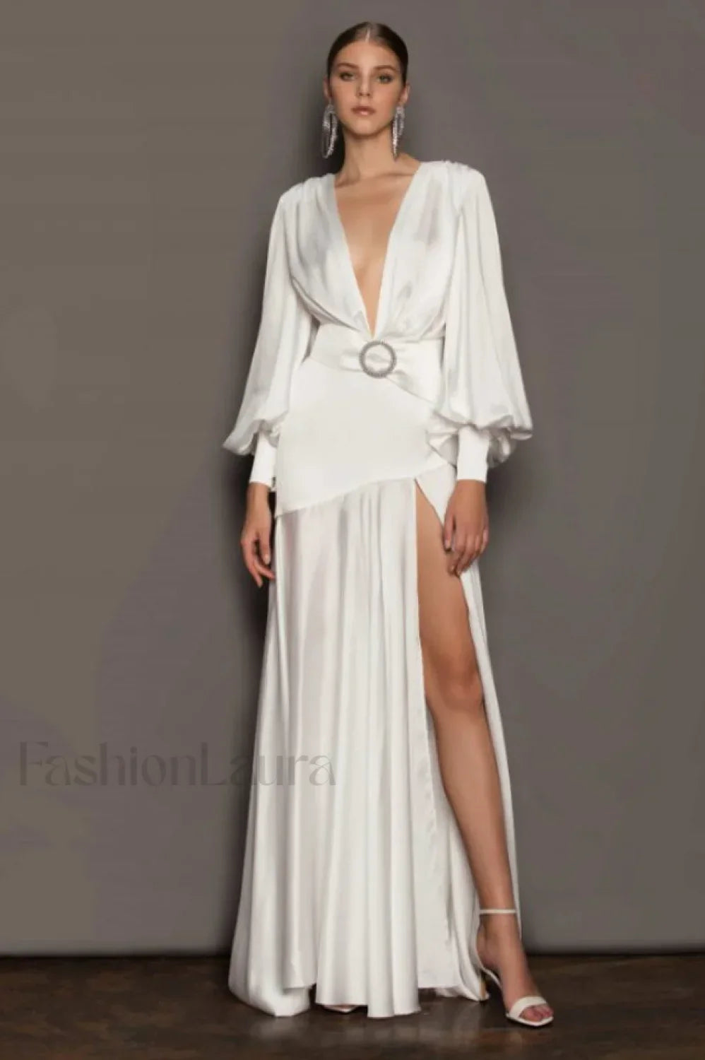Michele Satin Stylish Formal Maxi Dress Main image