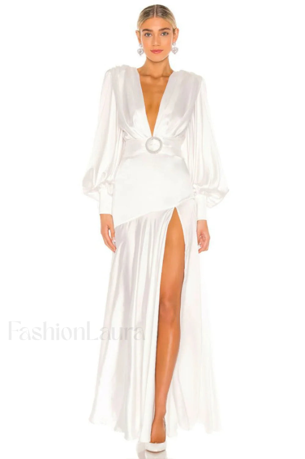 Michele Satin Stylish Formal Maxi Dress