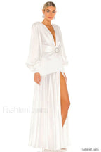 Michele Satin Stylish Formal Maxi Dress