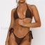 Micro Solid Brazilian Bikini Set brown / S