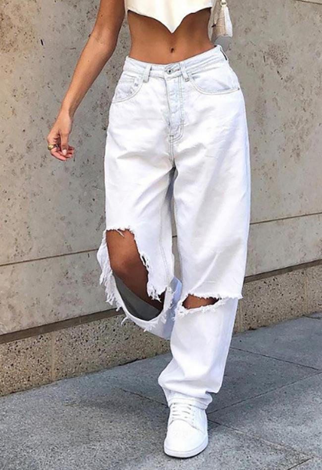 Mid Rise Extra Ripped Jeans Jeans