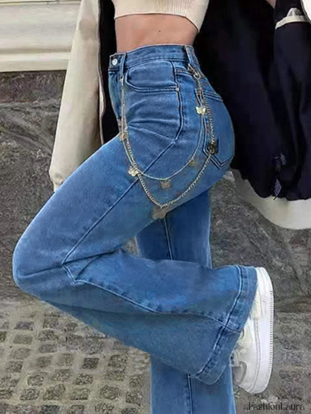 Mid Waist Washed Boyfriend Jeans Boyfriend Jeans
